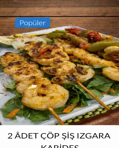 2 ÂDET ÇÖP ŞİŞ IZGARA KARİDES