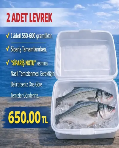 2 adet taze levrek