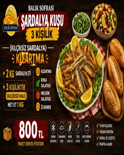 SARDALYA KUŞU 3 KİŞİLİK KIZARTMA