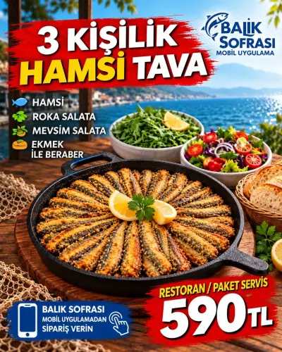 3 Kişilik Hamsi Tava