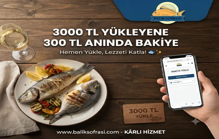 GÜVENLİ BAKİYE YÜKLEME SİSTEMİMİZ İLE ANINDA MÜŞTERİ BAKİYESİNE 300 TL AKTARILACAK ✅ BALIK YEDİKÇE KAZANACAKSINIZ